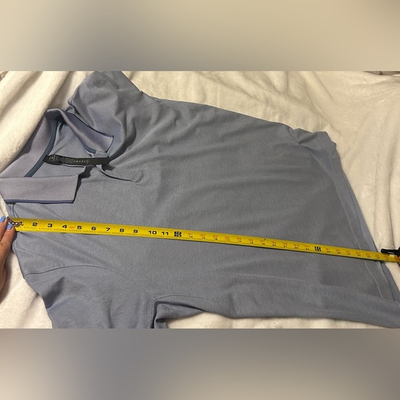 Lululemon Polo Shirt Men's XXL Light Blue Short Sleeve Wicking Stretch - Picture 5 of 12